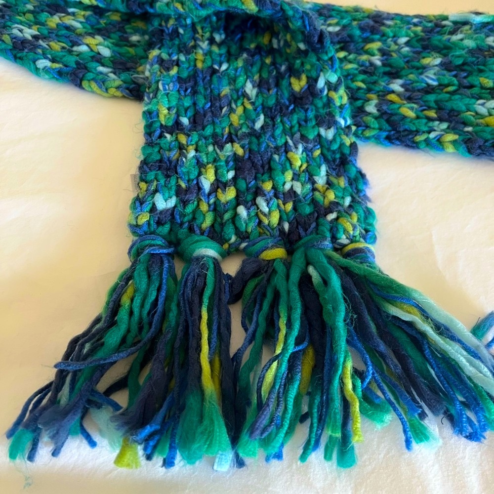 Chunky Knit Multi-Colored Scarf